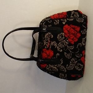 Vera Bradley black floral quilted handbag